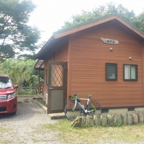 宿泊したログキャビン