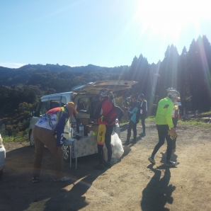 大山千枚田のエイド