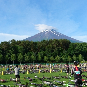 待機場所からの富士山