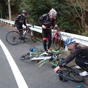 清澄山でパンク