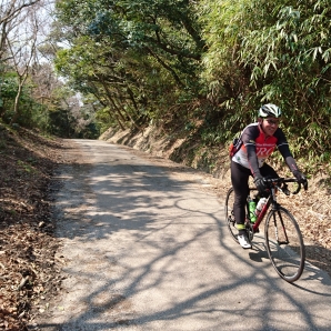 嶺岡林道爆走中の伊藤君