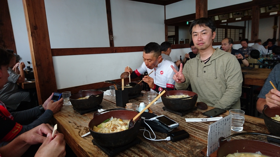 恒例のほうとう。旨いです