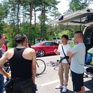 前日の富士北麓駐車場