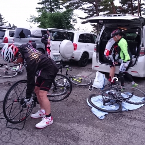 スタート前の準備中