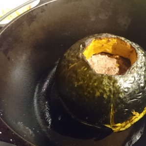 かぼちゃの肉詰め