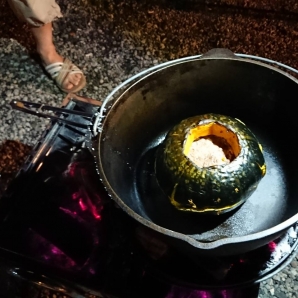 かぼちゃの肉詰め