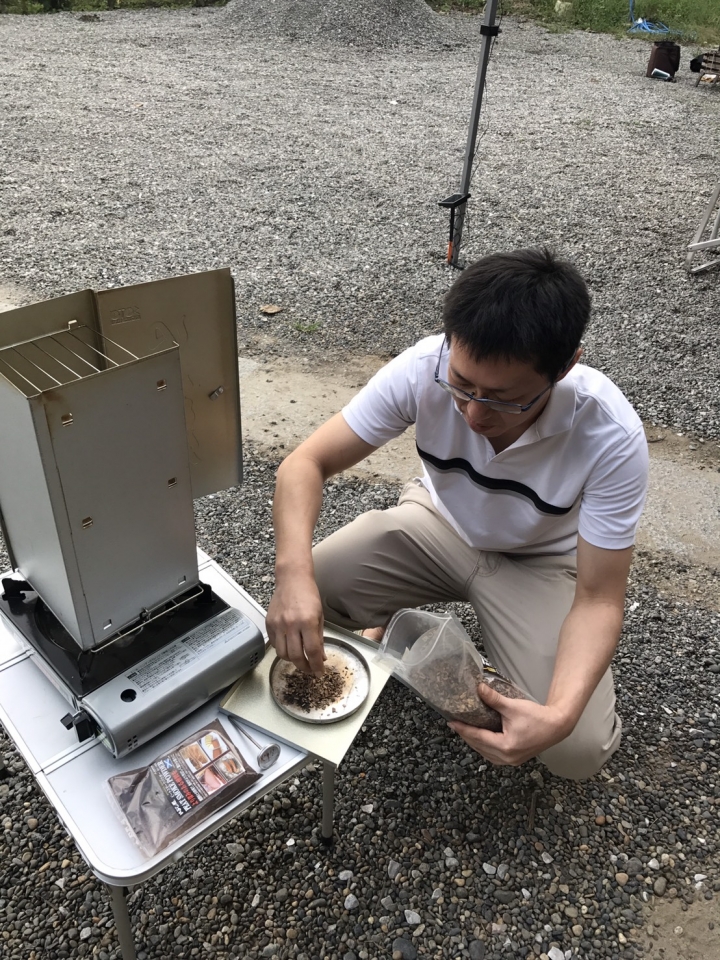 スモーク準備中