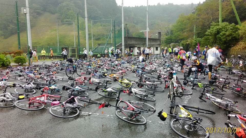 大多喜エイドは雨