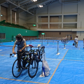自転車前日預かりの場所