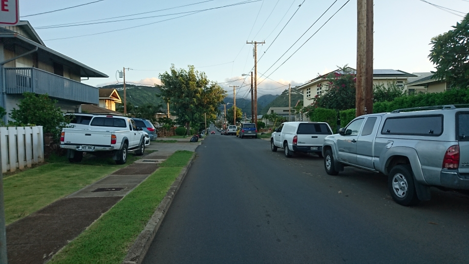泊ったのは住宅地の中