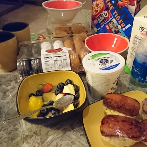 スタート会場に行く前に簡単に朝食