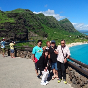 マカプウで記念写真