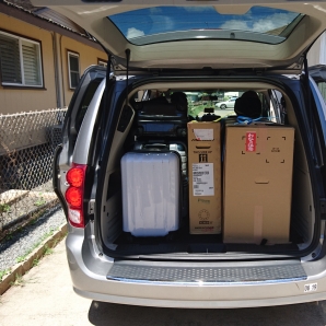 荷物積み込み完了