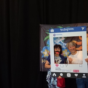 参加受付会場で