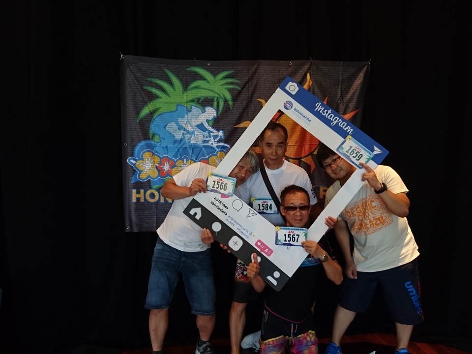 受付会場で記念写真