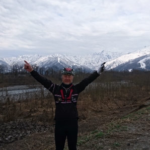 雪をかぶった北アルプス