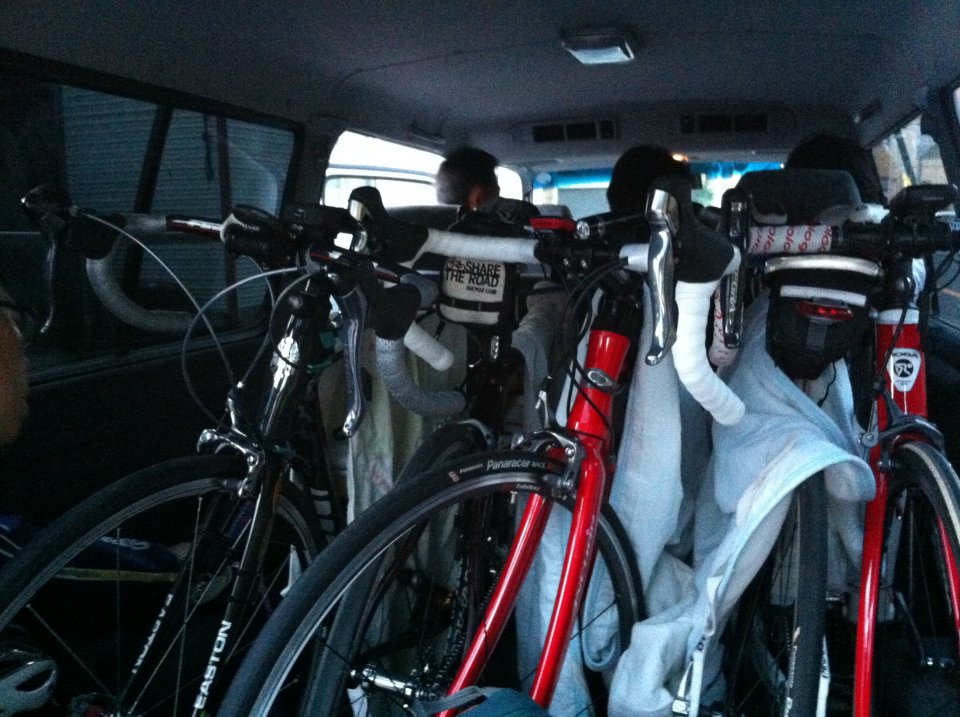 自転車積んで柏に出発