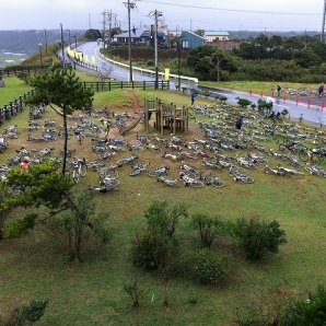 自転車も休憩中