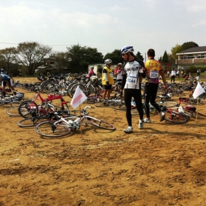 自転車も休憩中